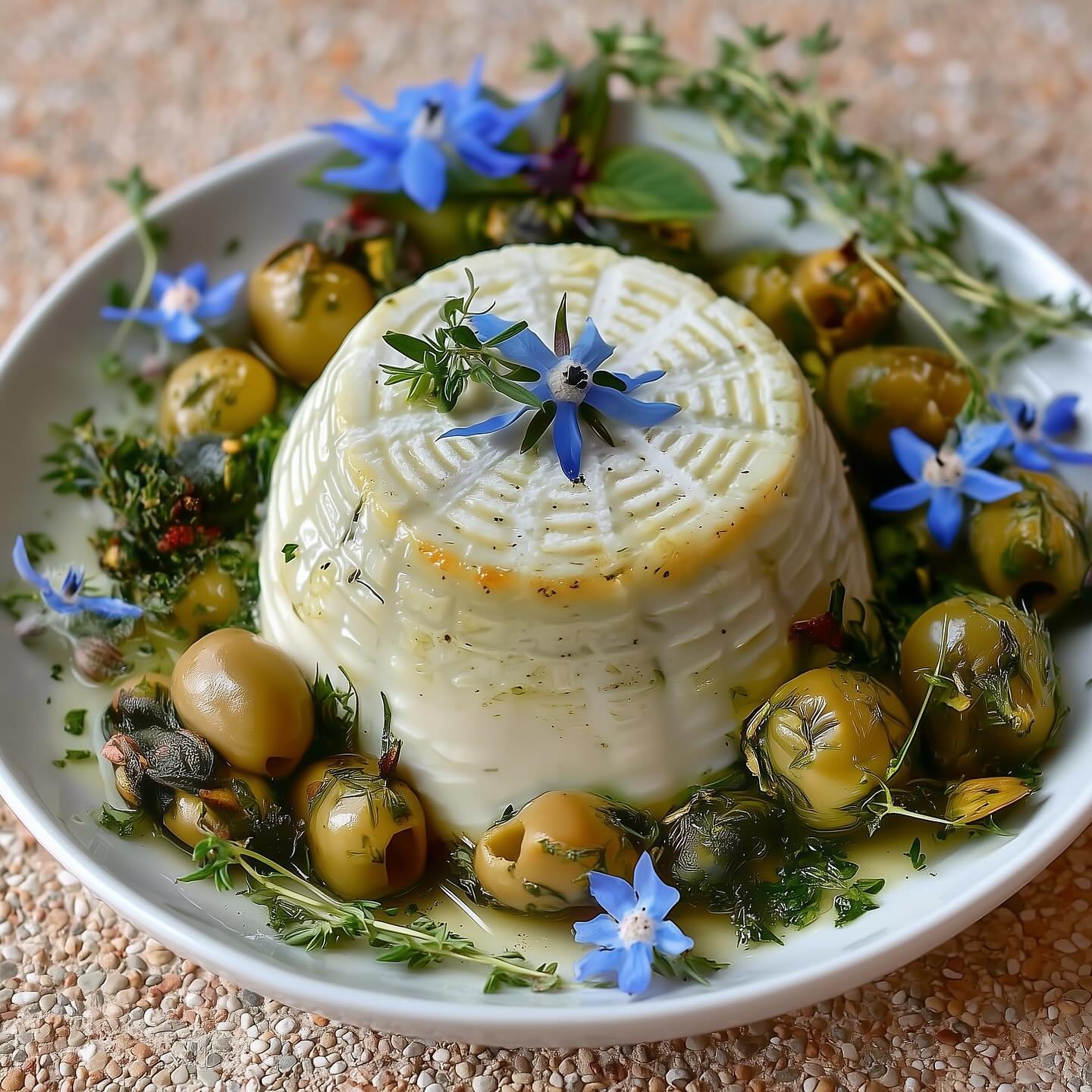 𝗕𝗮𝗸𝗲𝗱 𝗥𝗶𝗰𝗼𝘁𝘁𝗮 𝗪𝗶𝘁𝗵 𝗢𝗹𝗶𝘃𝗲𝘀 𝗮𝗻𝗱 𝗛𝗲𝗿𝗯𝘀 🧀🌿